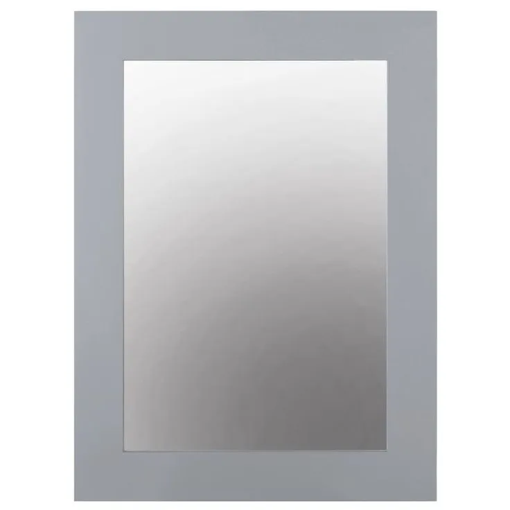 22 in. W x 30 in. H Framed Rectangular Bathroom Vanity Mirror in Dark Charcoal, photo 7 of 7