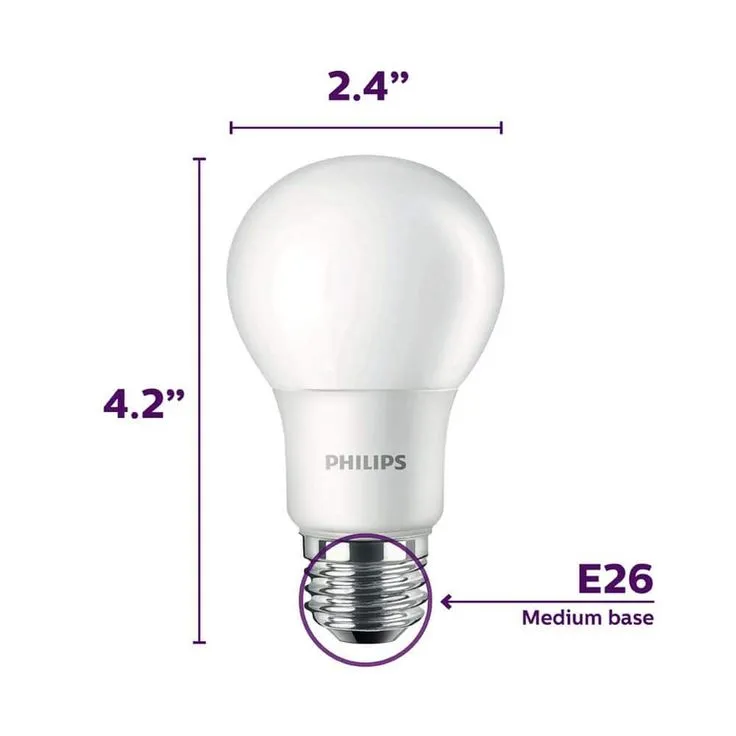 Philips 60-Watt Equivalent A19 Non-Dimmable Energy Saving LED Light Bulb Daylight (5000K) (16-Pack), photo 4 of 7