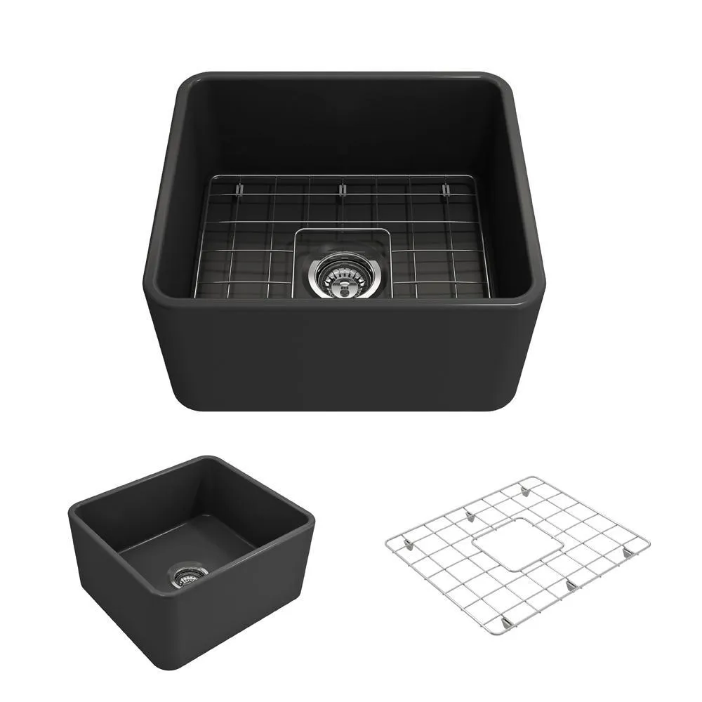 Classico Farmhouse Apron Front Fireclay 30 in. Single Bowl Kitchen Sink with Bottom Grid and Strainer in White, photo 14 of 33