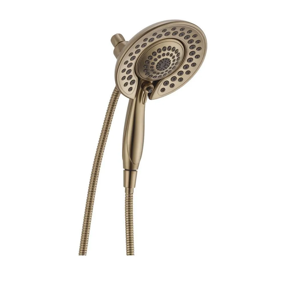 In2ition Two-in-One 5-Spray 6.8 in. Dual Wall Mount Fixed and Handheld Shower Head in Stainless, photo 8 of 10