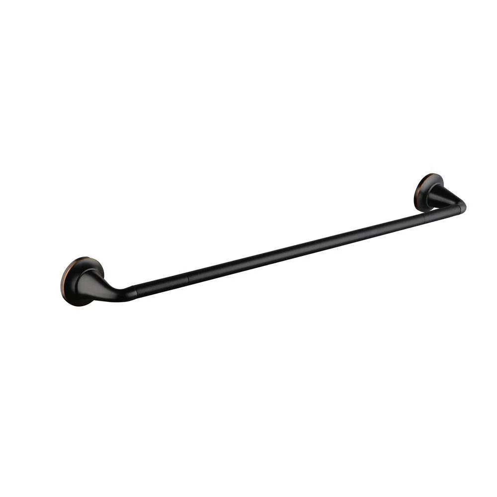 Constructor 3-Piece Bath Hardware Set with Expandable Towel Bar, Towel Ring, and Toilet Paper Holder in Bronze, photo 5 of 8