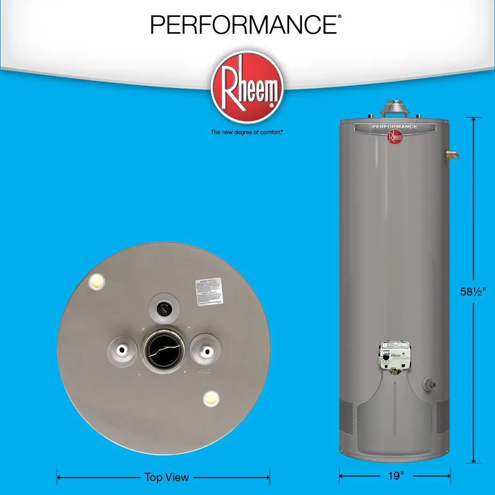 Performance 40 Gal. Tall 6 Year 38,000 BTU Ultra Low NOx (ULN) Natural Gas Tank Water Heater, photo 2 of 9