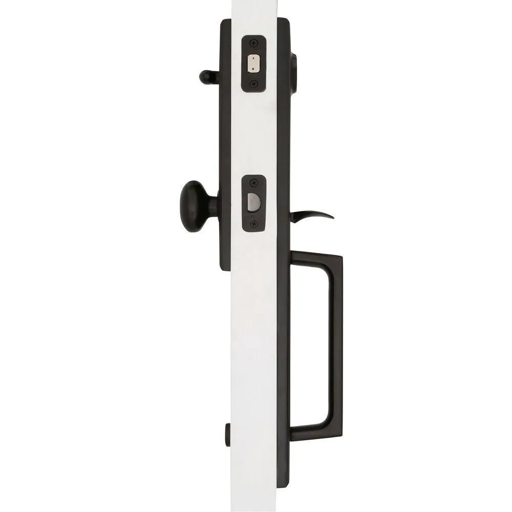 Elegance Single Cylinder Oil-Rubbed Bronze Woodward II Door Handleset with Impresa Knob, photo 2 of 5