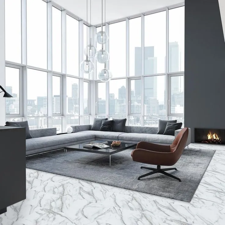 Lucida Surfaces TerraCore Calacatta 12 in. W x 24 in. L Click-Lock Luxury Vinyl Tile (16 sq.ft. / Case), photo 2 of 7
