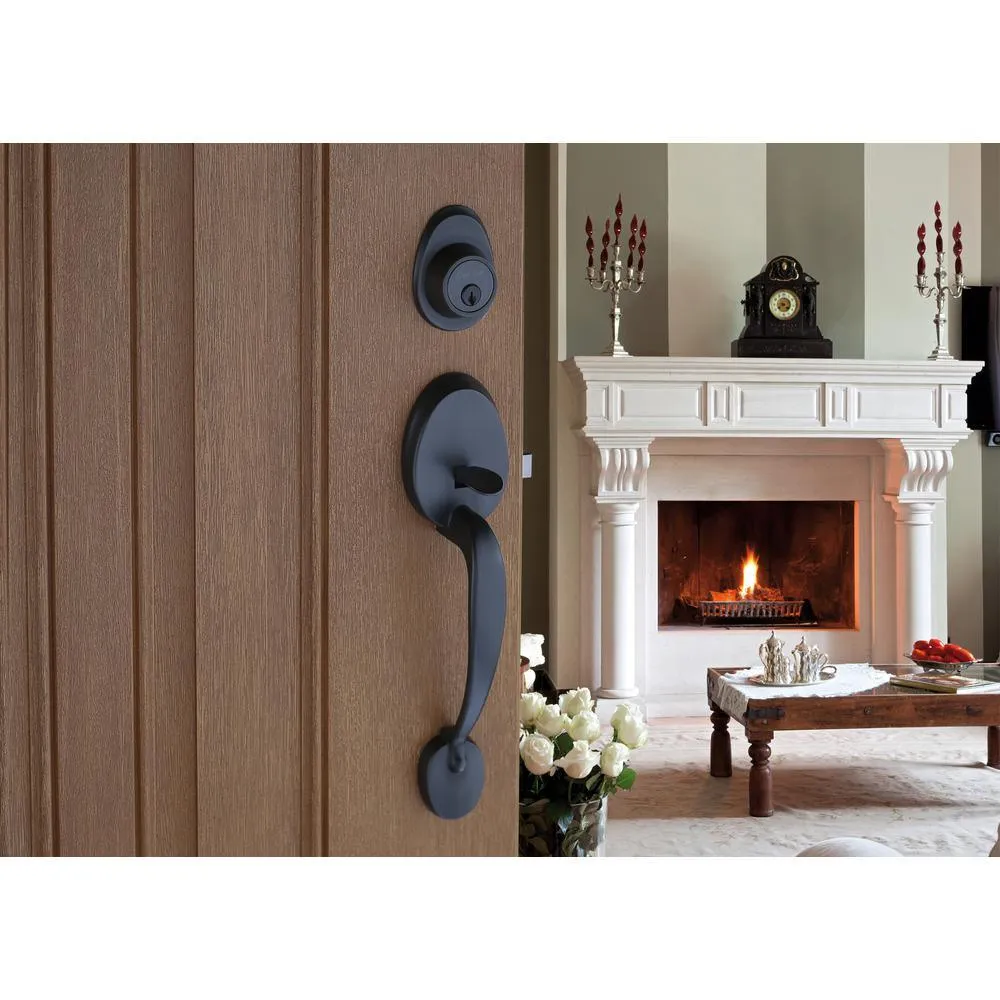 Mid Century Modern Tuscan Bronze Door Handleset with Contemporary Lever Trim, photo 5 of 5