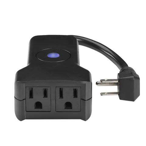 Smart Yard Plug Outdoor-Rated Wi-Fi 3-Prong 2-Outlets Amazon Alexa/Google Asst