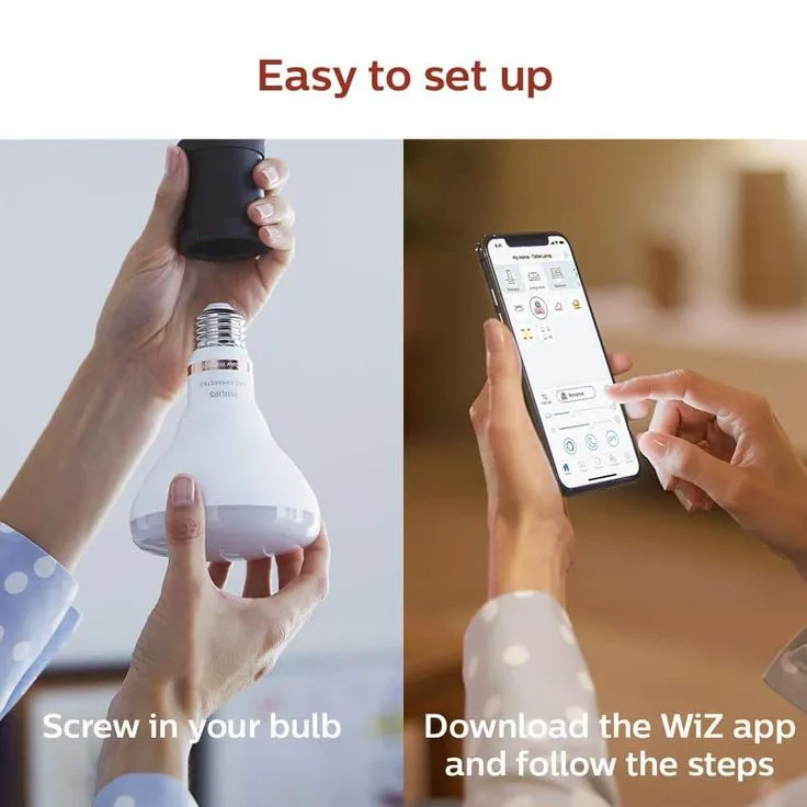 Philips Soft White BR30 LED 65-Watt Equivalent Dimmable Smart Wi-Fi Wiz Connected Wireless Light Bulb (2-Pack), photo 5 of 9
