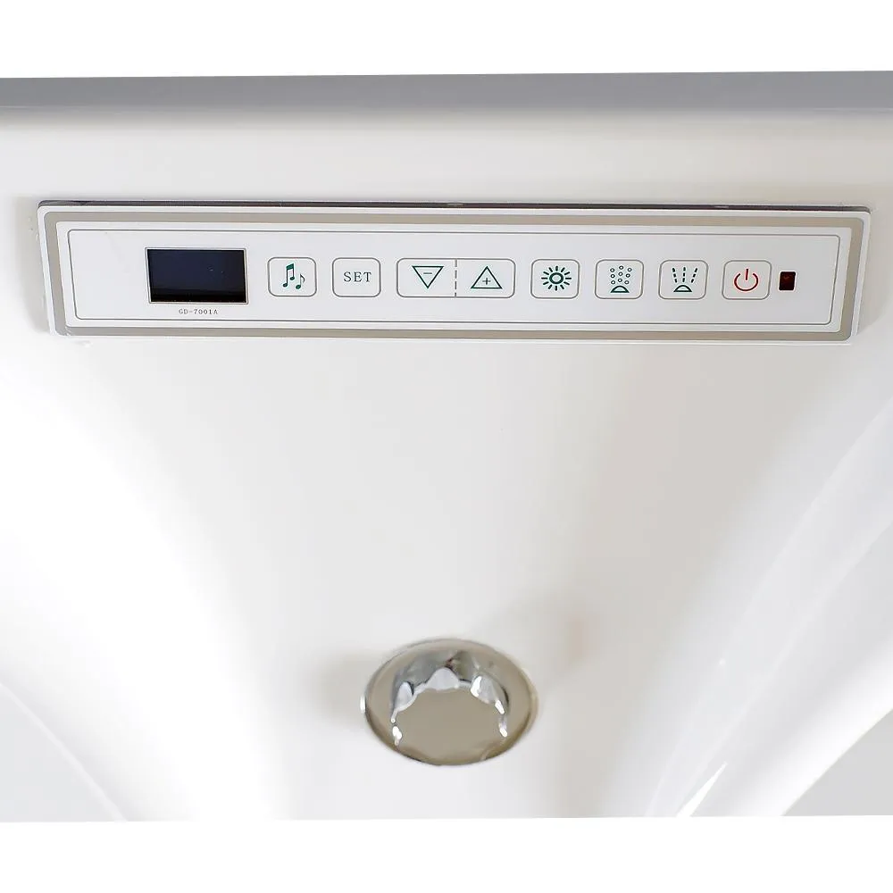 60 in. Center Drain Corner Alcove Whirlpool Bathtub in White, photo 7 of 7