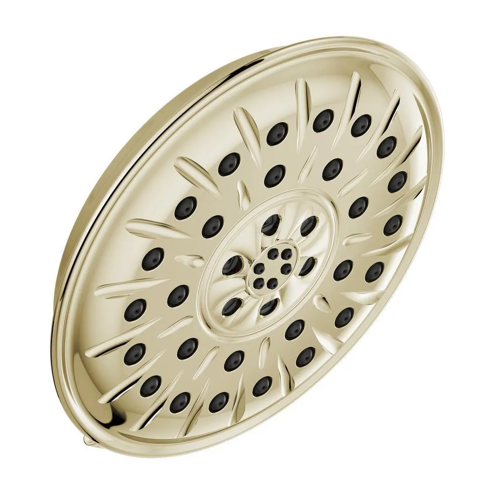 4-Spray 8.3 in. Single Wall Mount Fixed H2Okinetic Shower Head in Matte Black, photo 9 of 13