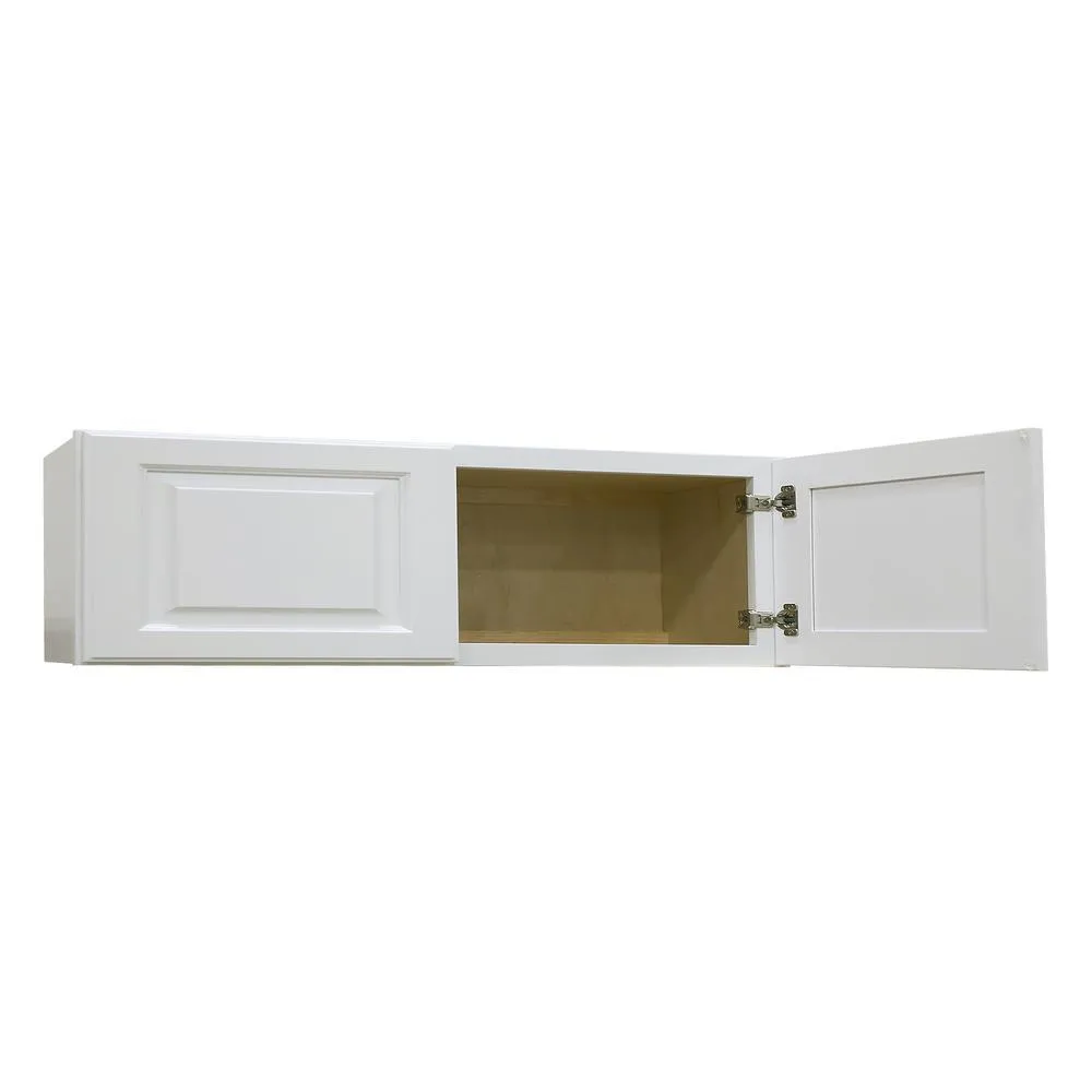 Newport Ready to Assemble 30x18x12 in. 2-Door Wall Cabinet with No Shelves in Classic White, photo 3 of 4