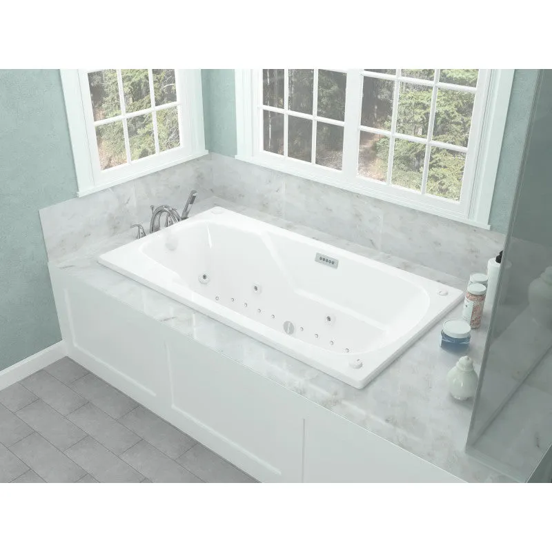 Universal Tubs Coral Diamond Series 5 ft. Left Drain Rectangular Drop-in Whirlpool and Air Bath Tub in White (32 x 59 in.), photo 17 of 20