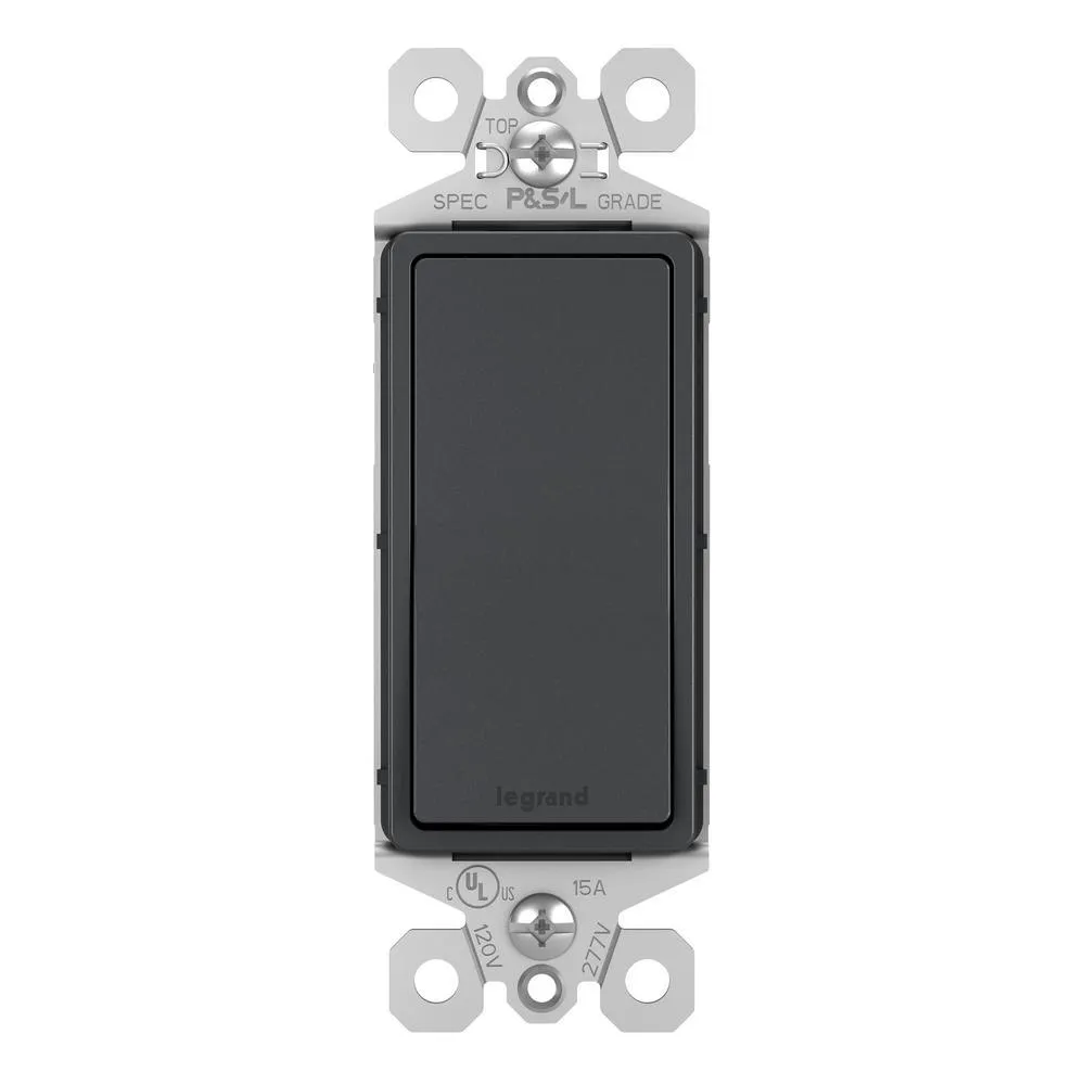 radiant 15 Amp 120 Volt 3-Way Rocker Light Switch, Dark Bronze, photo 12 of 13