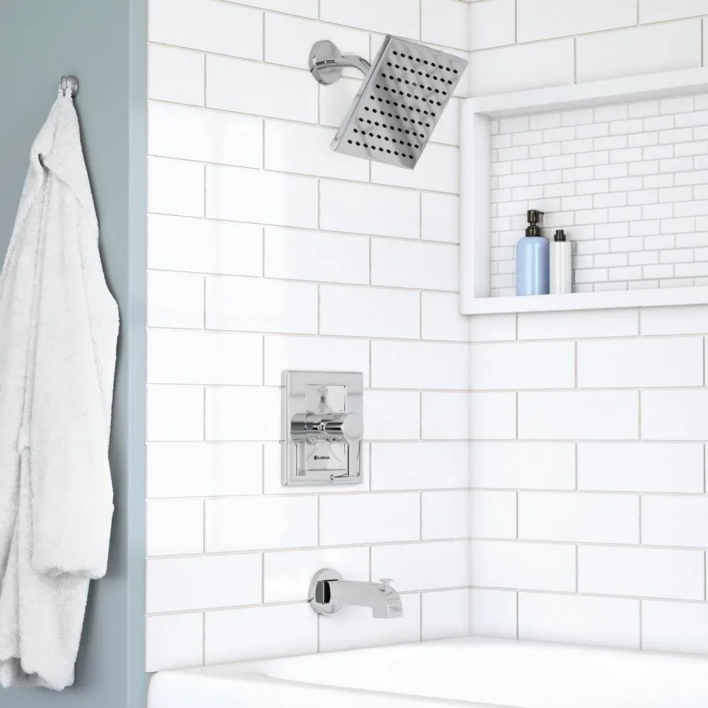Modern Single-Handle 1-Spray Tub and Shower Faucet in Chrome (Valve Included), photo 2 of 16