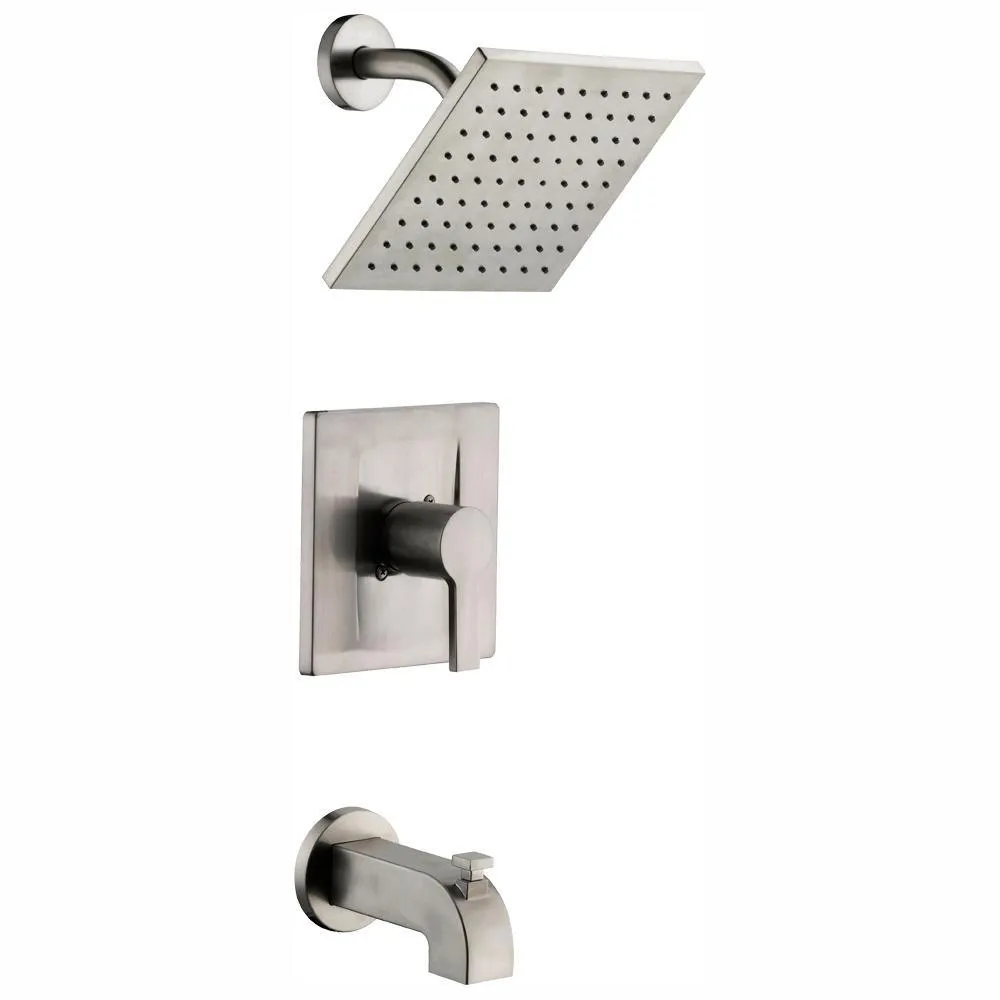 Modern Single-Handle 1-Spray Tub and Shower Faucet in Chrome (Valve Included), photo 14 of 16
