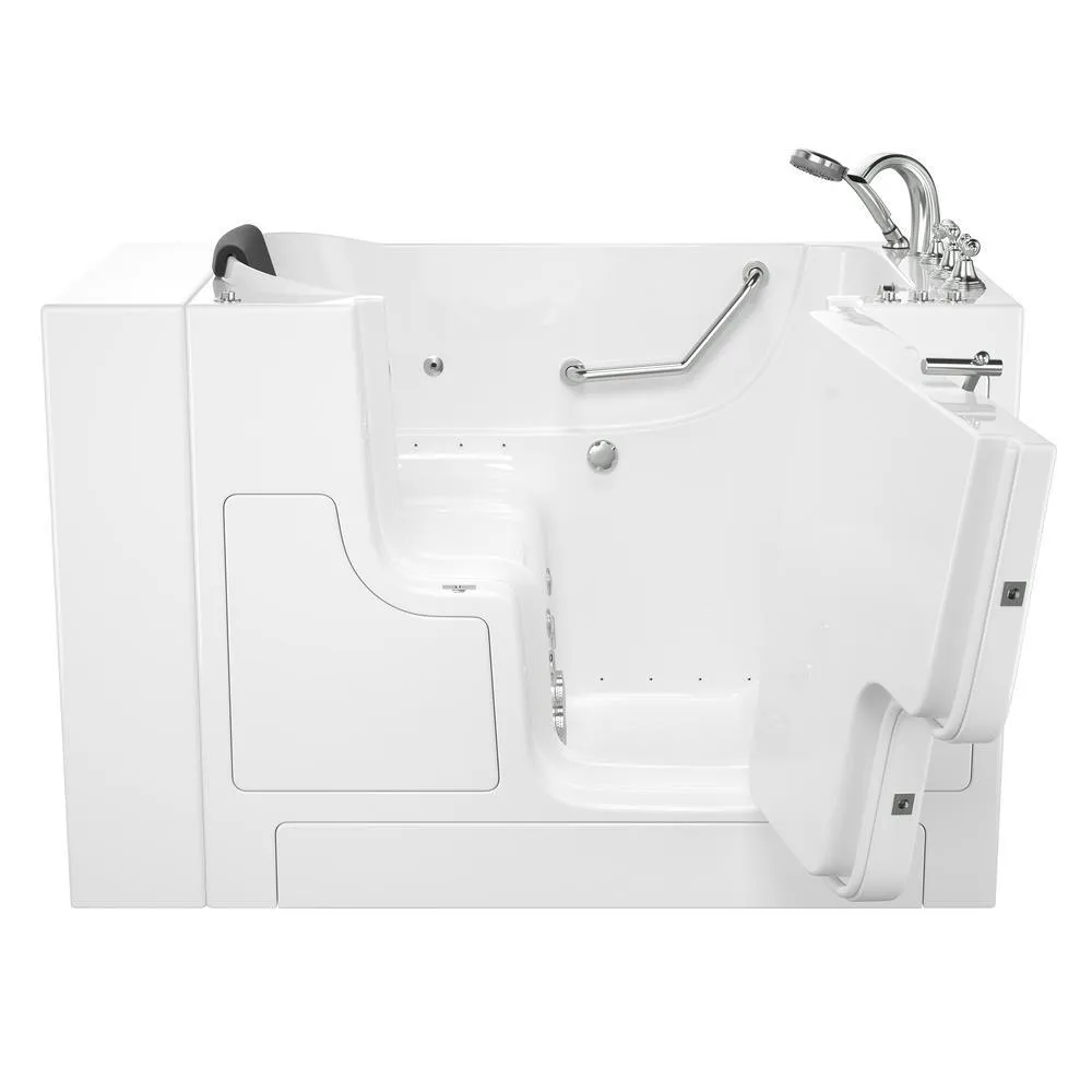 Gelcoat Premium 52 in. Right Hand Walk-In Whirlpool and Air Bathtub in White, photo 2 of 16