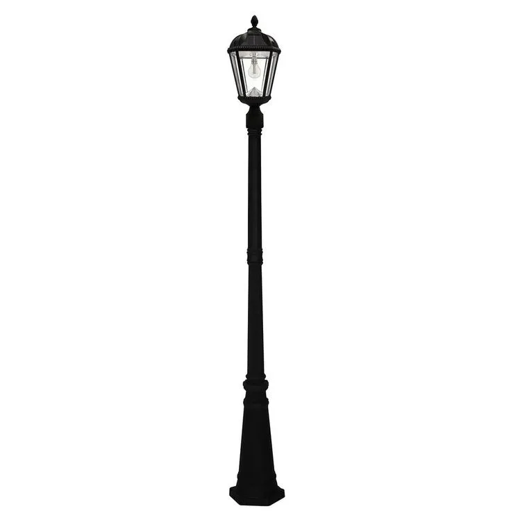 Gama Sonic Royal Bulb Series Single Weathered Bronze Integrated Led Outdoor Solar Lamp Post Light with GS Solar LED Light Bulb, photo 2 of 5