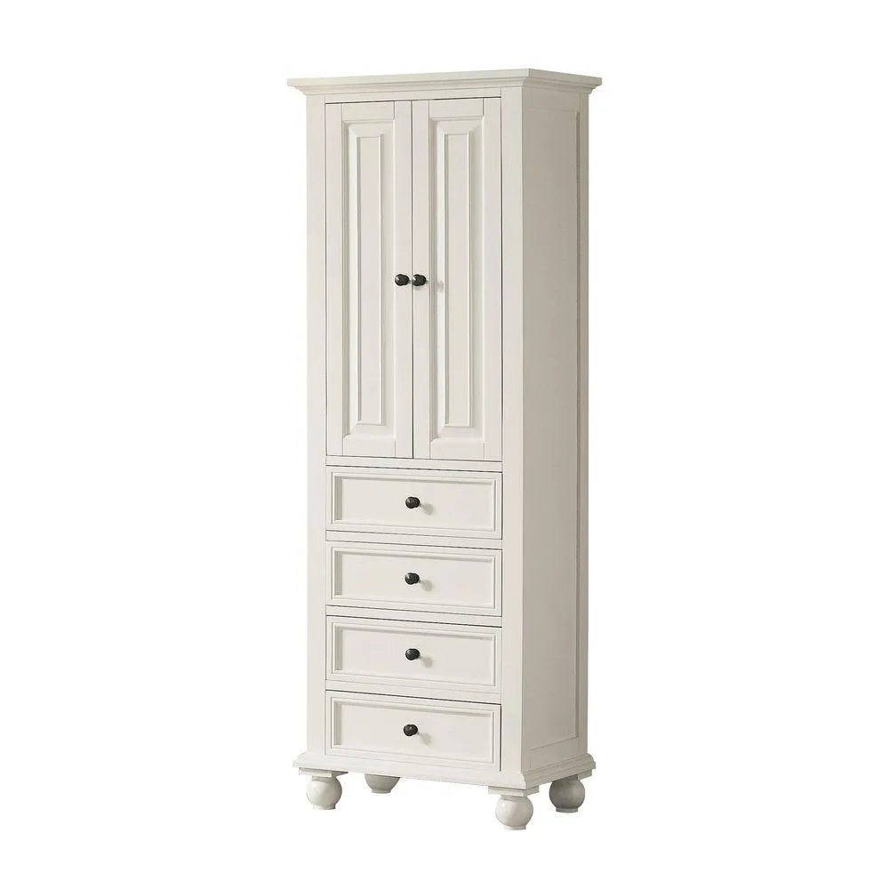 Thompson 24 in. W x 68 in. H x 16 in. D Bathroom Linen Storage Cabinet in French White, photo 2 of 4