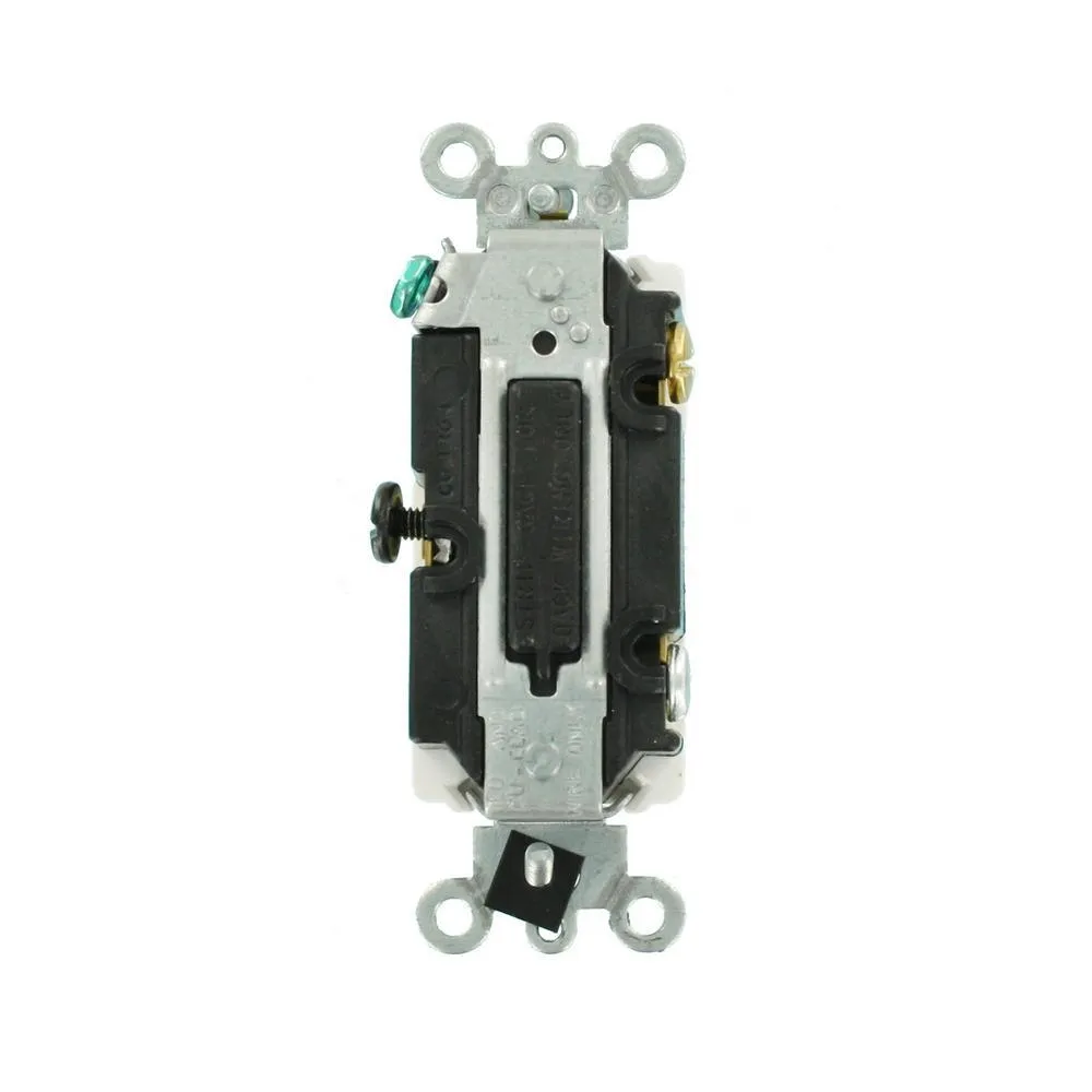 20 Amp Decora Plus Commercial Grade Single Pole Rocker Switch with Pilot Light, White, photo 4 of 6