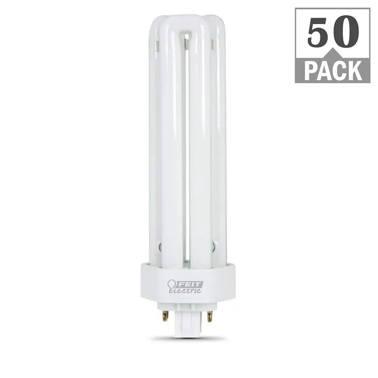 200W Equiv PL CFLNI Triple Tube 4-Pin Plug-in GX24Q-4 Base Compact Fluorescent CFL Light Bulb, Cool White 4100K(50-Pack), photo 8 of 8