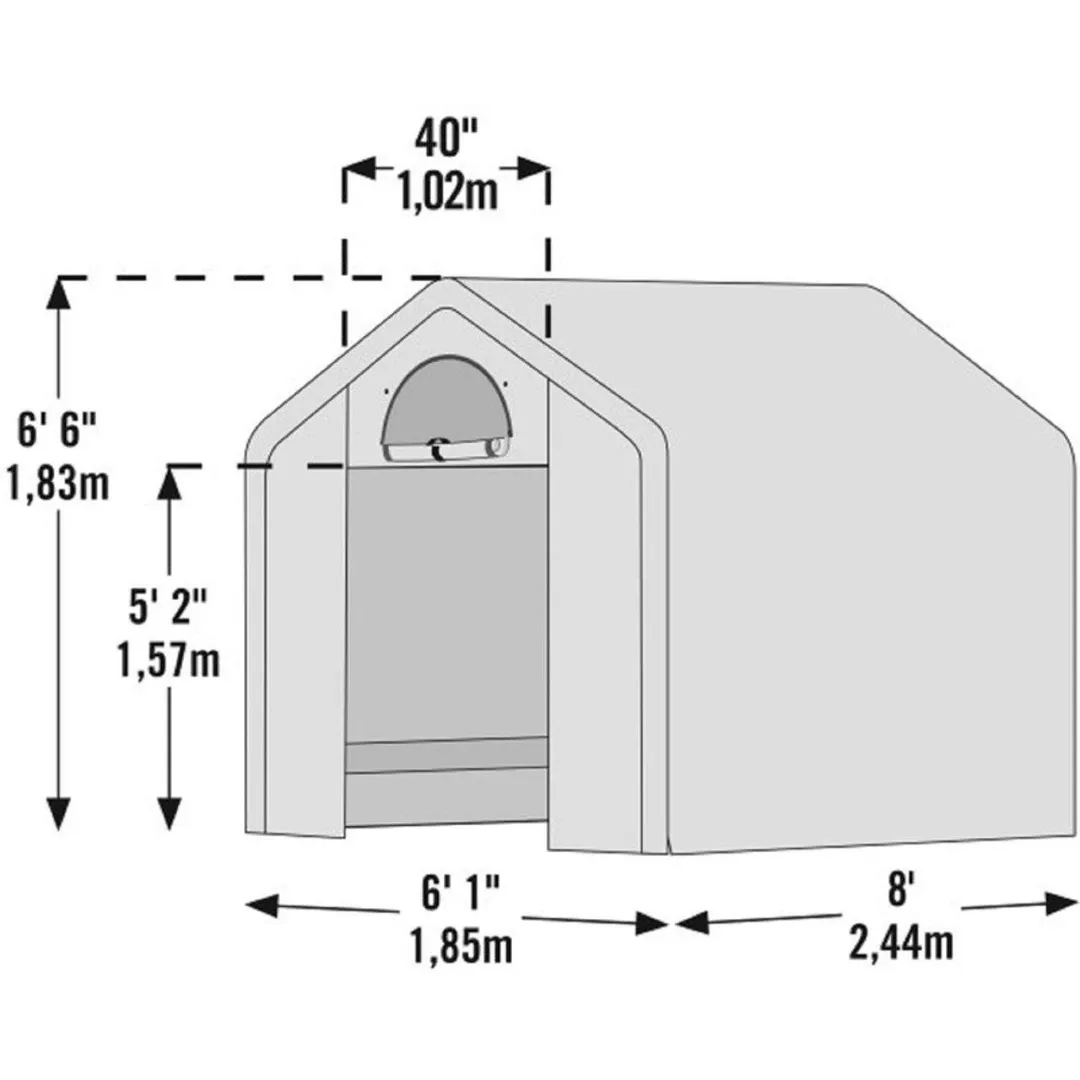 ShelterLogic GrowIt Translucent 72 in. H X 72.68 in. W Peak Style Greenhouse, photo 3 of 6