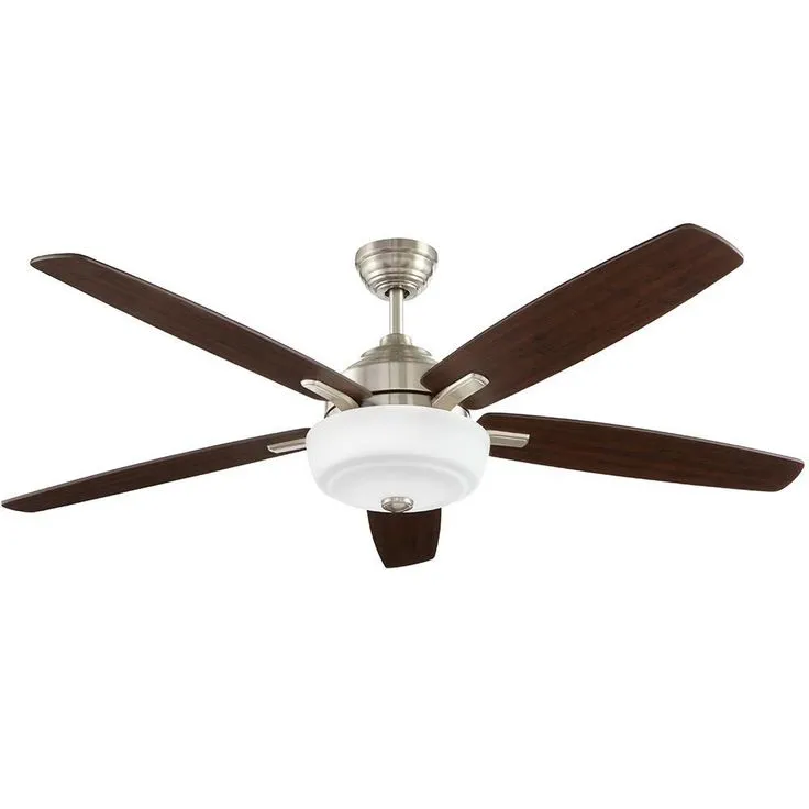 Home Decorators Collection Sudler Ridge 60 in. LED Brushed Nickel Ceiling Fan with Light Kit Works with Google Assistant and Alexa, photo 10 of 11