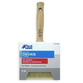 Blue Hawk Natural Bristle-Polyester Blend Flat 5-in Paint Brush