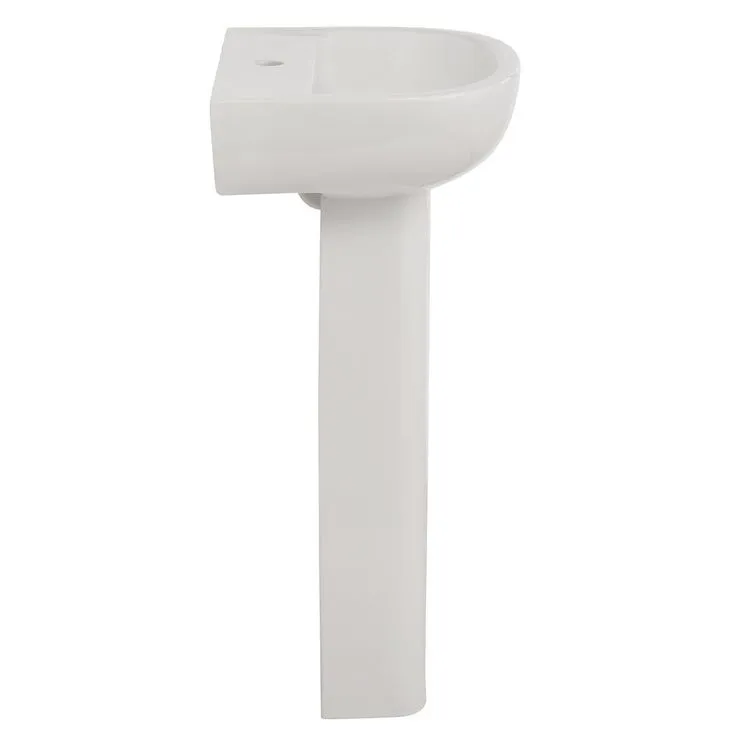Barclay Products Compact 450 18 in. Pedestal Combo Bathroom Sink with 1 Faucet Hole in White, photo 6 of 7