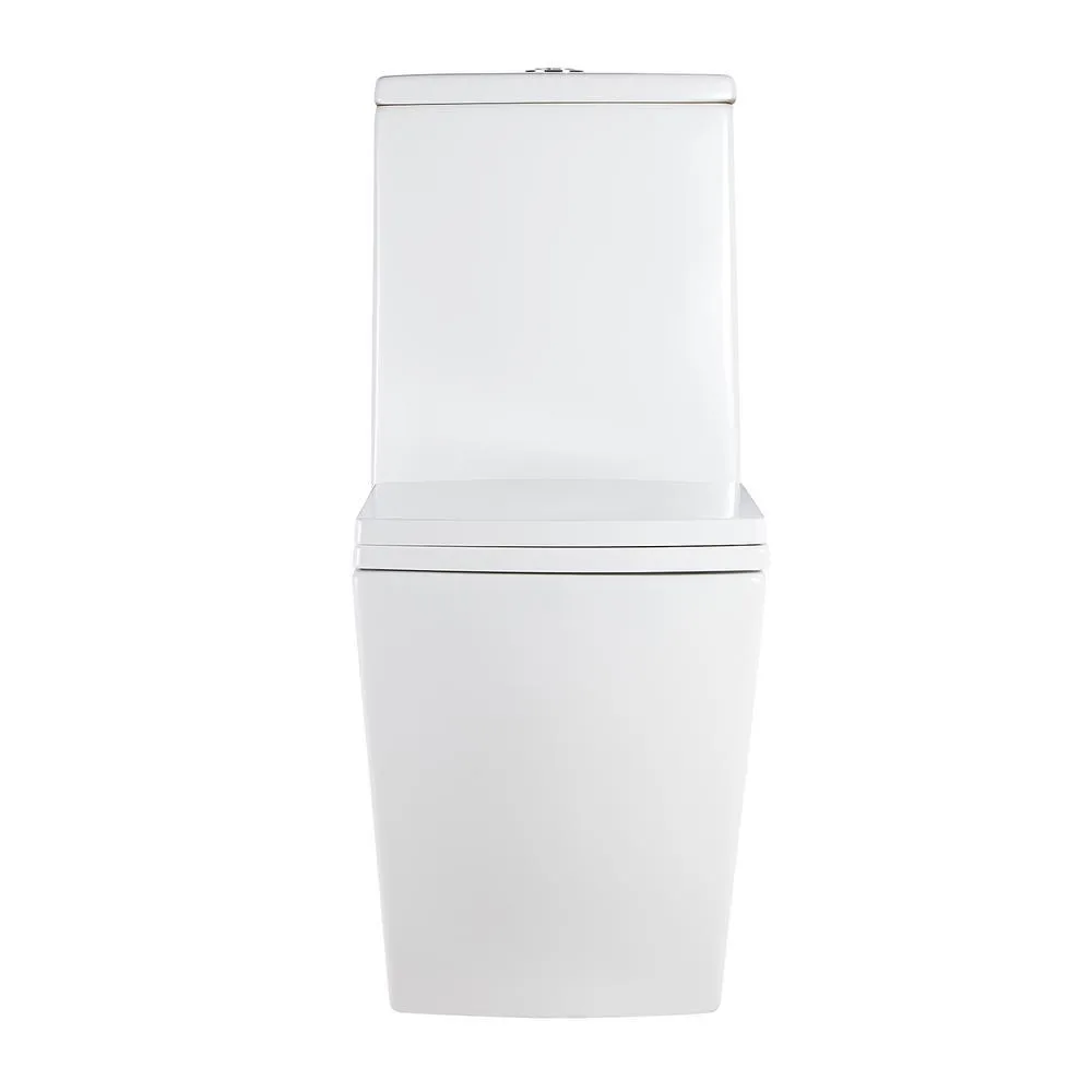 Boyel Living 0.8 GPF/1.28 GPF Dual Flush Round Shape Ceramic Elongated Toilet Including Toilet Round Only Seat in White, photo 4 of 9