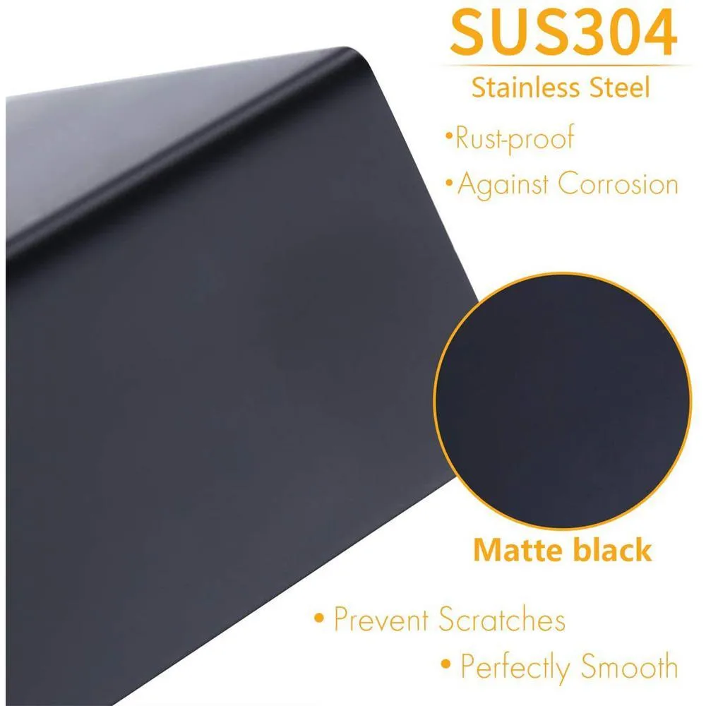 ruiling 24 in. Wall mount Towel Bar in Stainless Steel Matte Black, photo 6 of 11