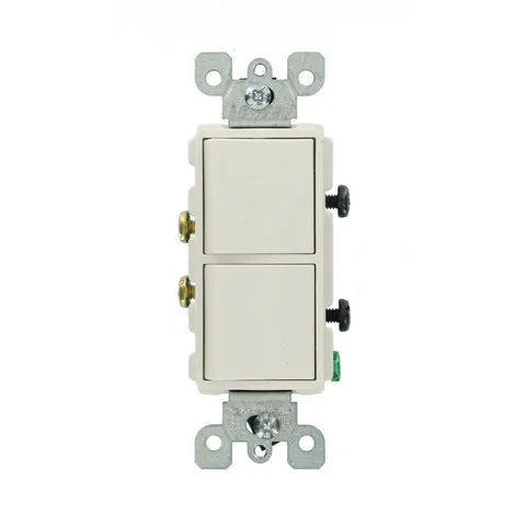 Decora 15 Amp Single Pole Dual Switch, White