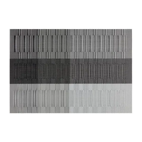 EveryTable Silver, Gray and Black Bamboo Placemat (Set of 12)