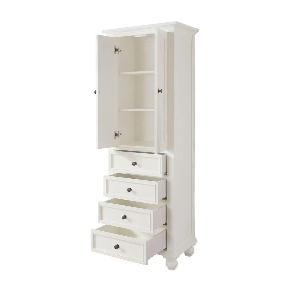 Thompson 24 in. W x 68 in. H x 16 in. D Bathroom Linen Storage Cabinet in French White, photo 4 of 4
