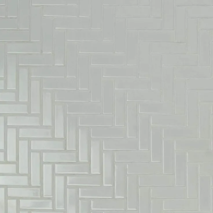 MSI Retro Bianco Herringbone 12.2 in. x 10.83 in. x 6mm Glossy Porcelain Mesh-Mounted Mosaic Tile (13.8 sq. ft. / case), photo 7 of 8