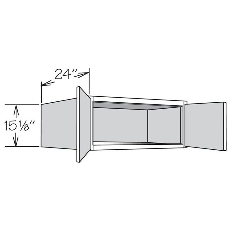 allen + roth Annscroft 30-in W x 15.125-in H x 12-in D Hazelnut Maple Door Wall Semi-Custom Cabinet, photo 6 of 7