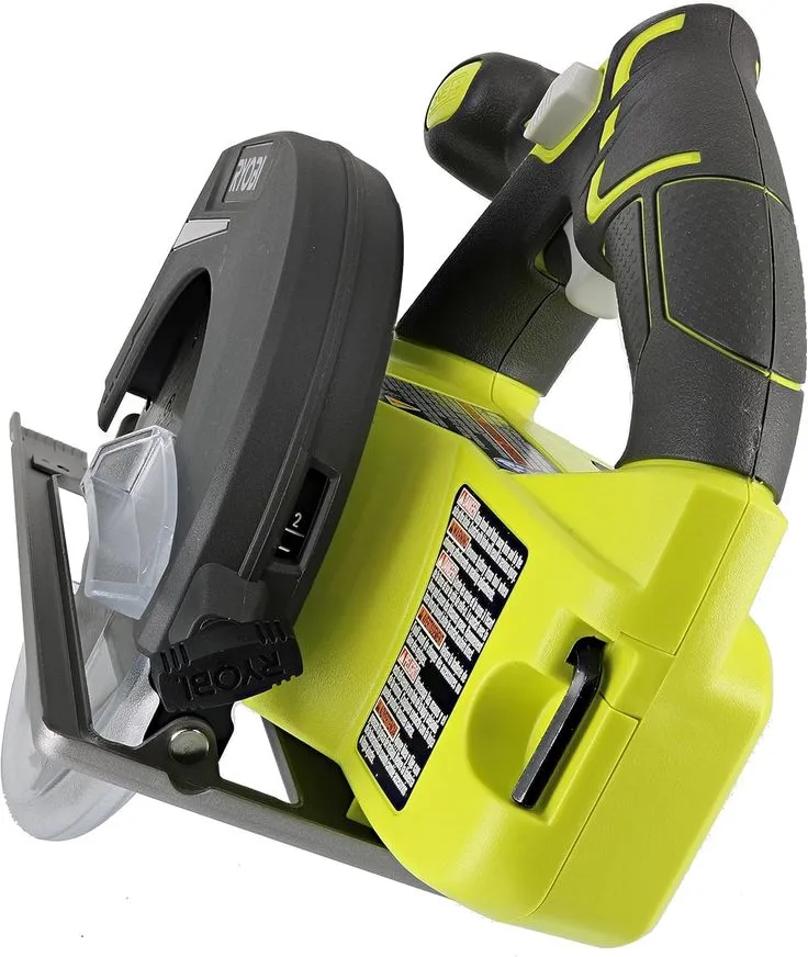 RYOBI 18-Volt ONE+ Cordless 6-1/2 in. Circular Saw with Lithium-Ion 2.0 Ah Battery and Dual Chemistry IntelliPort Charger, photo 5 of 8