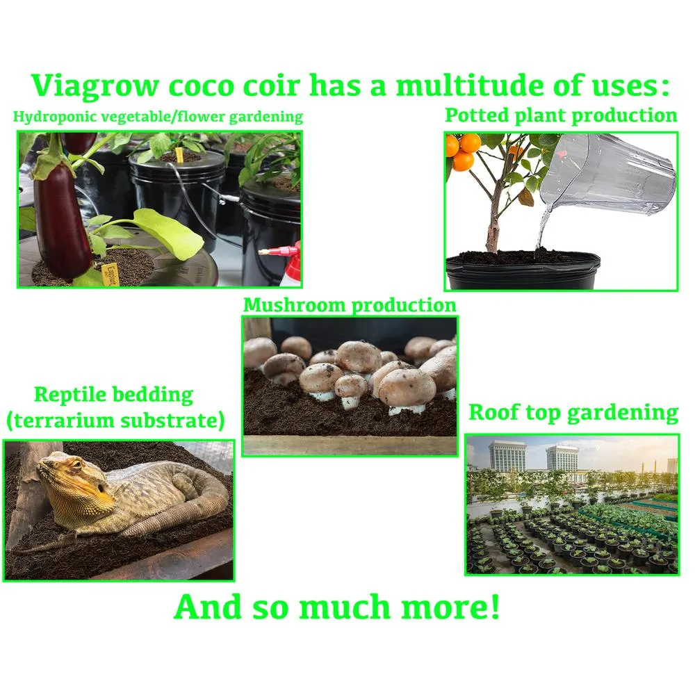 Viagrow 11 lb. (5KG) Coconut Coir Block of Soilless Media, photo 5 of 10