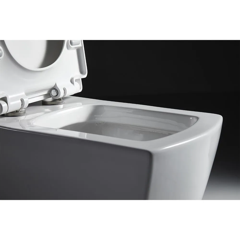 Boyel Living 0.8 GPF/1.28 GPF Dual Flush Round Shape Ceramic Elongated Toilet Including Toilet Round Only Seat in White, photo 3 of 9