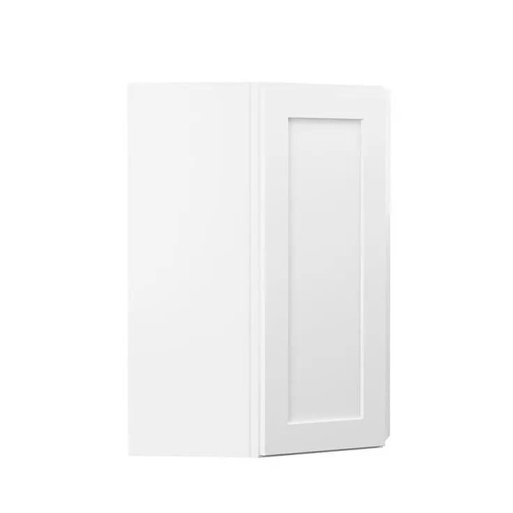 Shaker Ready To Assemble 27 in. W x 36 in. H x 27 in. D Plywood Corner Wall Kitchen Cabinet in Denver White, photo 2 of 4