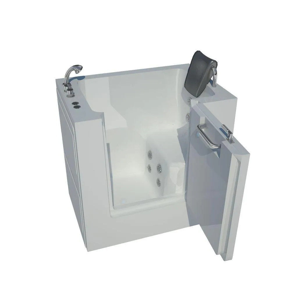 Universal Tubs Nova Heated 4.5 ft. Walk-In Whirlpool Bathtub in Biscuit with Chrome Trim, photo 42 of 52