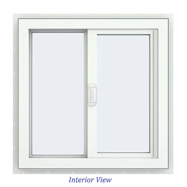 JELD-WEN FiniShield V-4500 23-1/2-in x 23-1/2-in x 3-in Jamb Left-operable Vinyl Black Sliding Window Full Screen Included, photo 4 of 8