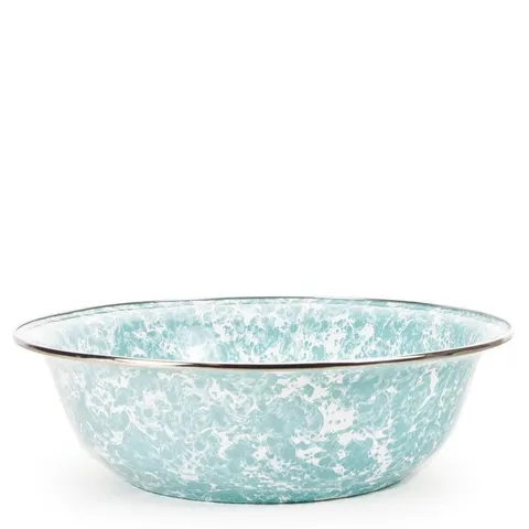 Sea Glass 4 qt. Enamelware Round Serving Bowl