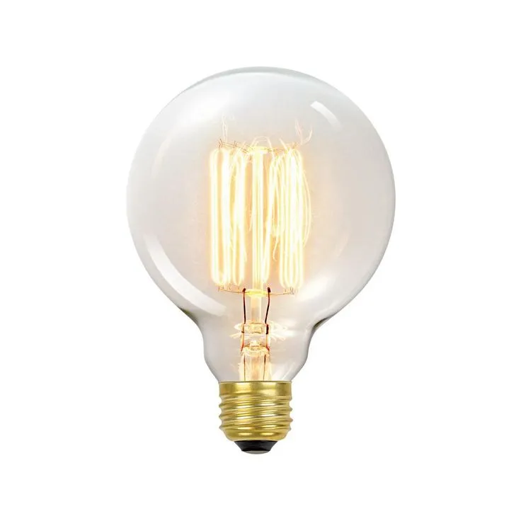 Globe Electric 60-Watt Incandescent G30 E26 Vintage Edison Vanity Tungsten Filament Light Bulb - Antique Edison, photo 3 of 7