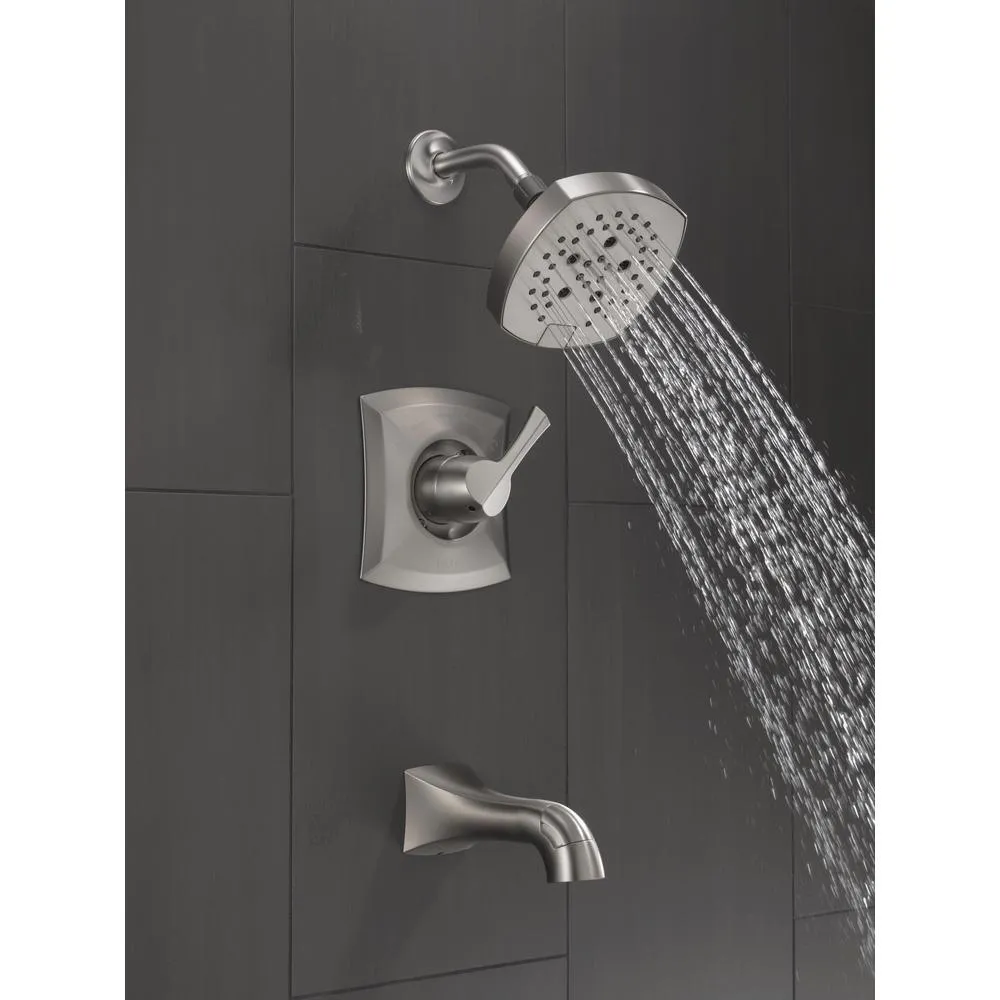 Pierce Single-Handle 5-Spray Tub and Shower Faucet in Spot Shield Brushed Nickel (Valve Included), photo 2 of 13