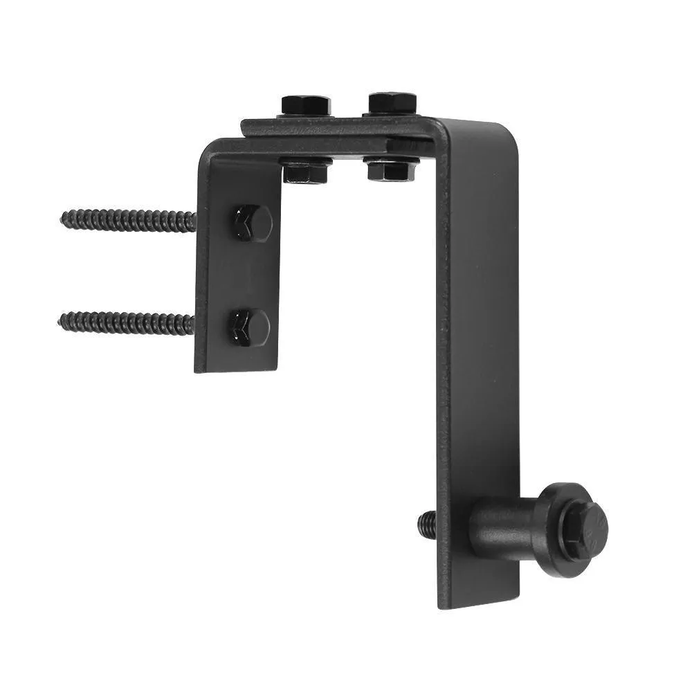 WINSOON 8 ft./96 in. Country Style Bypass Steel Sliding Barn Wood Door Hardware Roller Track Kit for Wood and Concrete Wall, photo 7 of 7