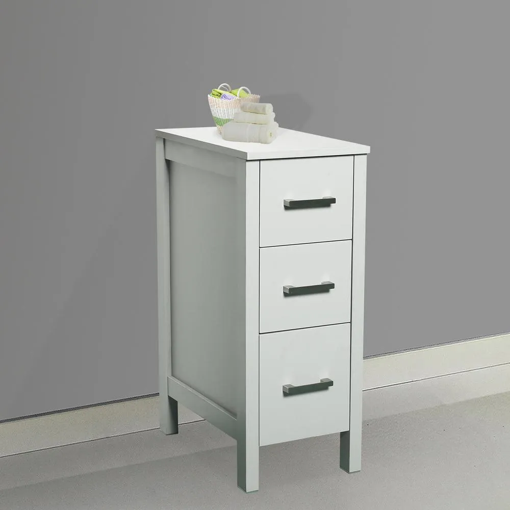 CASAINC 20 in. W x 12 in. D x 30 in. H Bathroom Vanity Cabinet Linen Cabinet with Three Drawers in Gray, photo 2 of 7