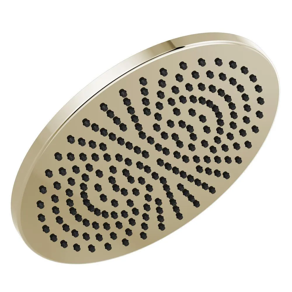 1-Spray 11.8 in. Single Wall Mount Fixed Rain Shower Head in Champagne Bronze, photo 4 of 9
