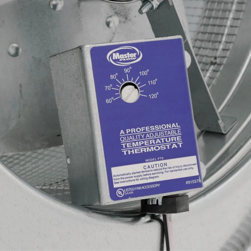 1000 CFM Silver Galvanized Steel Electric Powered Attic Fan with Adjustable Thermostat, photo 4 of 11