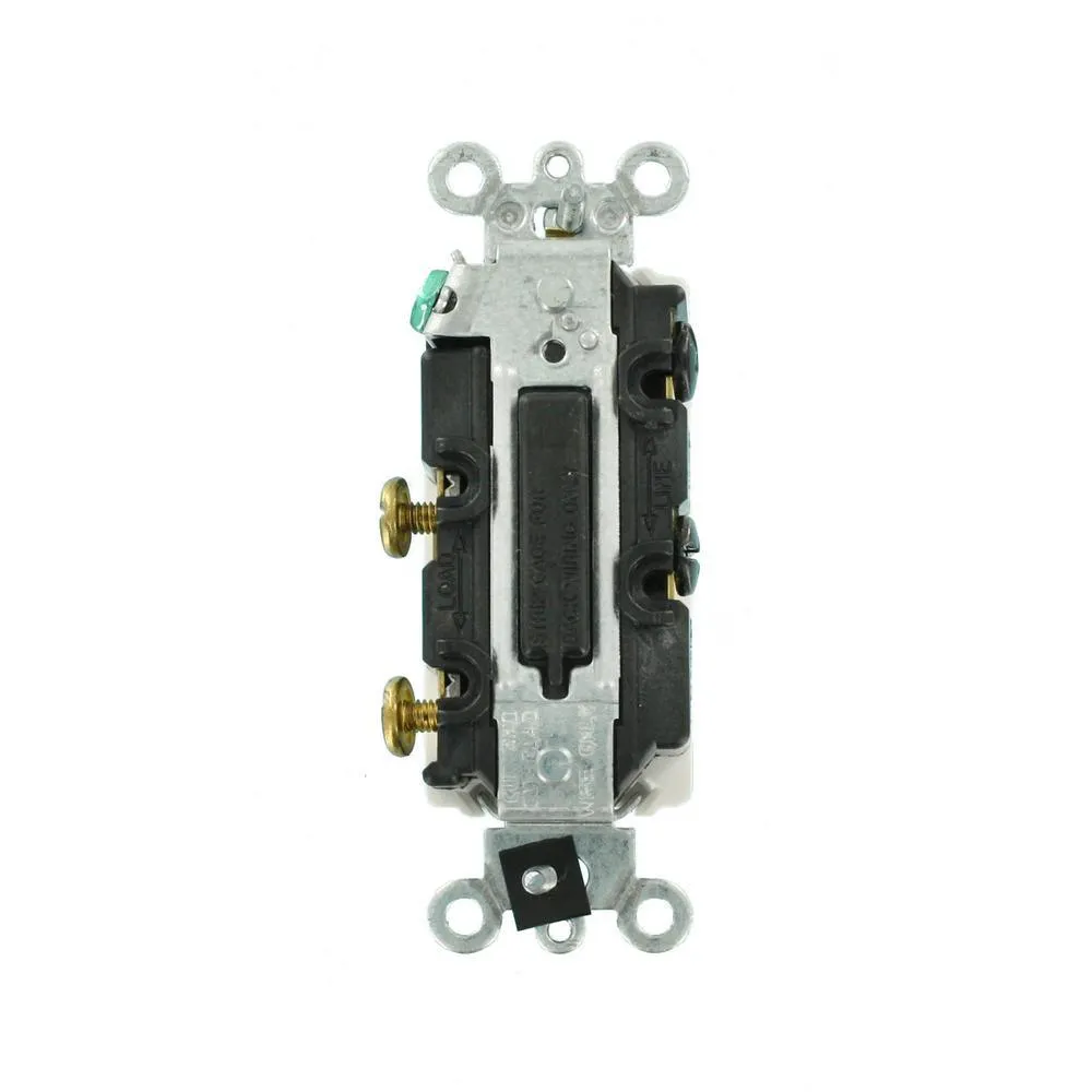 20 Amp Decora Plus Commercial Grade Double Pole Rocker Switch, White, photo 4 of 6