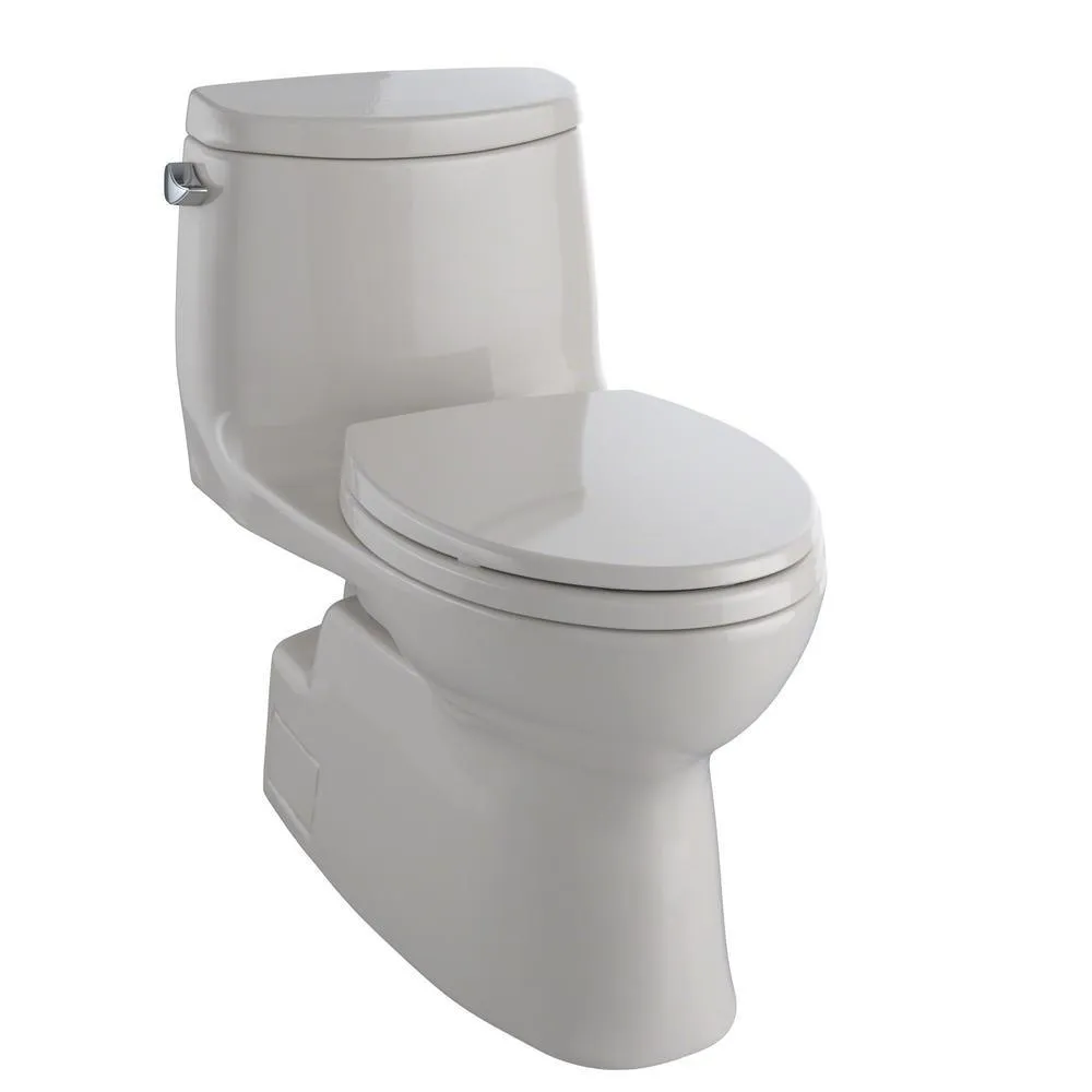 TOTO Carlyle II 1-Piece 1.28 GPF Single Flush Elongated Skirted Toilet with CeFiONtect in Sedona Beige, photo 3 of 15