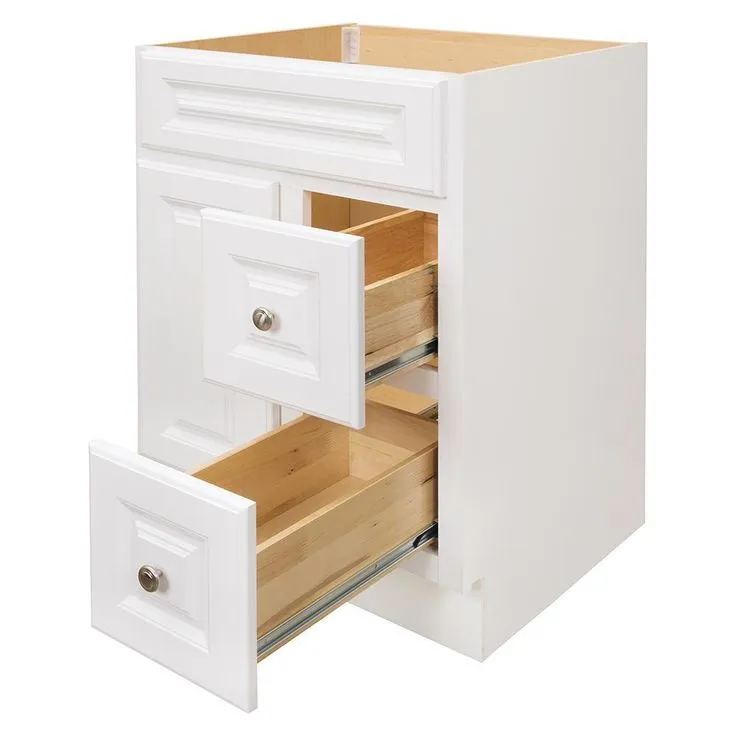 Hampton Bay Hampton 24 in. W x 21 in. D x 33.5 in. H Bathroom Vanity Cabinet Only in White, photo 4 of 11